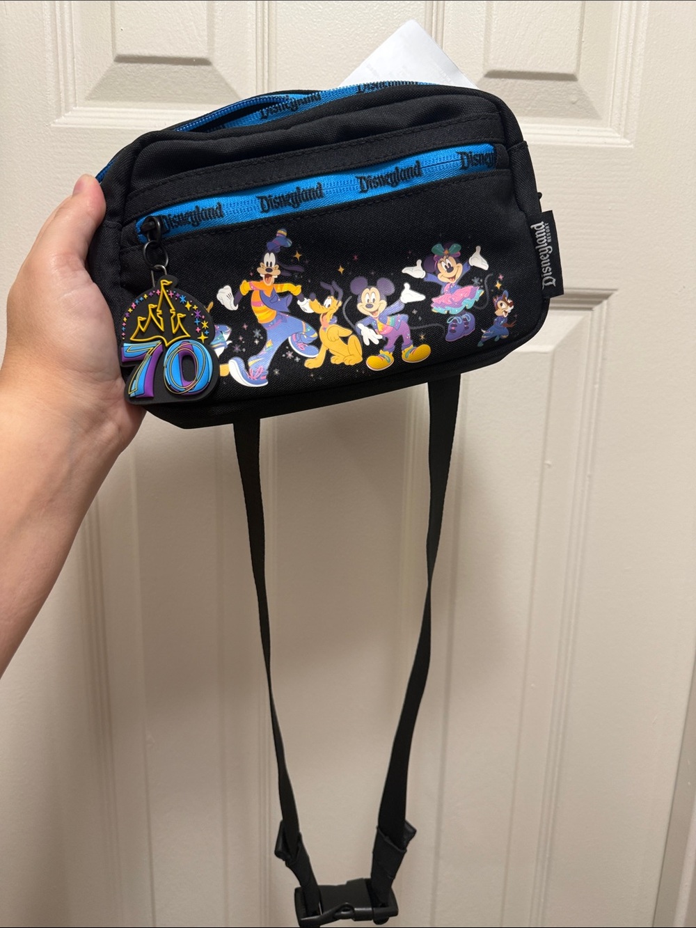 Disneyland 70th Anniversary Black Crossbody Bag